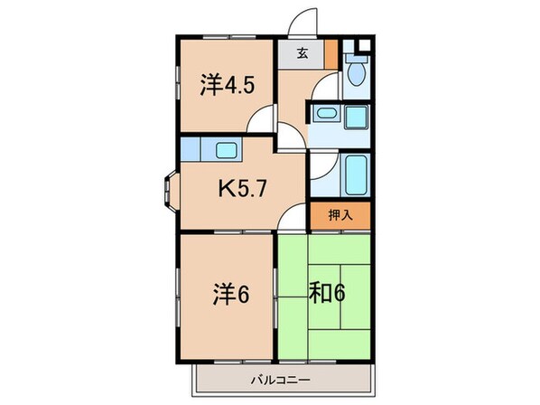 ケスハイツ一色の物件間取画像